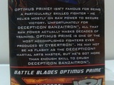 Transformers Battle Blades Optimus Prime Transformers Movie Universe