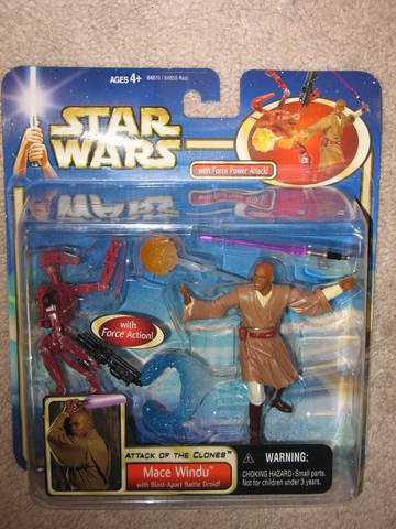 Star Wars Mace Windu (with Blast-Apart Battle Droid) Saga (2002)