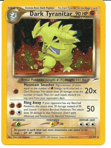 Pokemon Dark Tyranitar EX