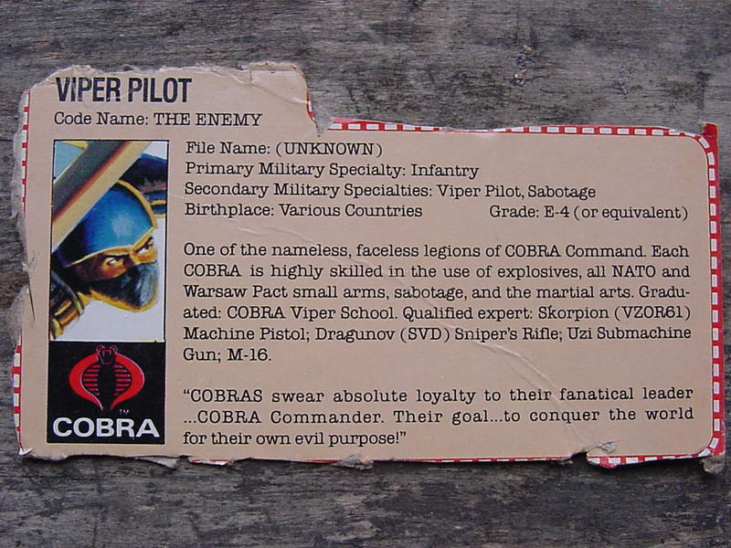 G.I. Joe Cobra Viper Glider Classic Collection